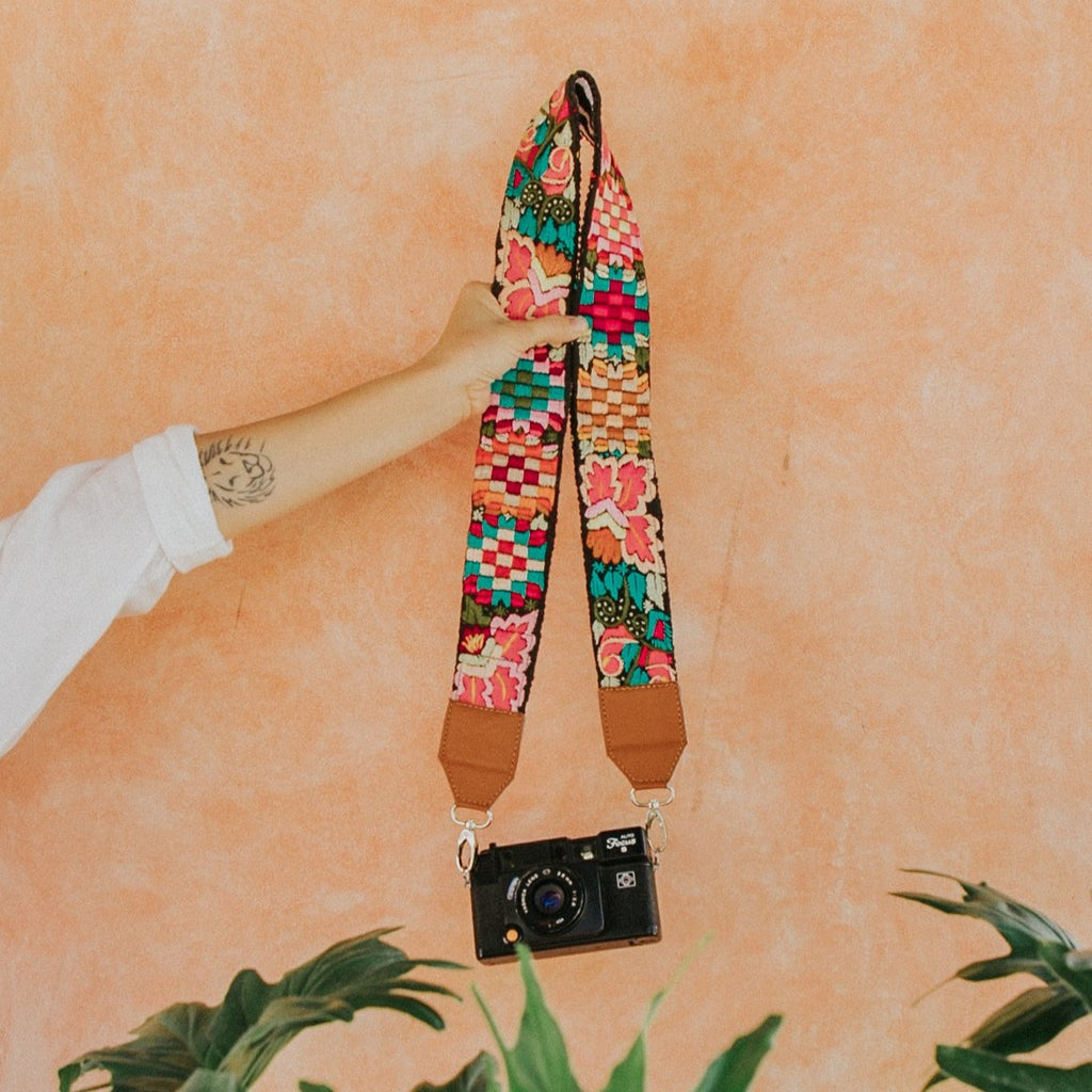Hand Embroidered Camera Strap & Bag Strap